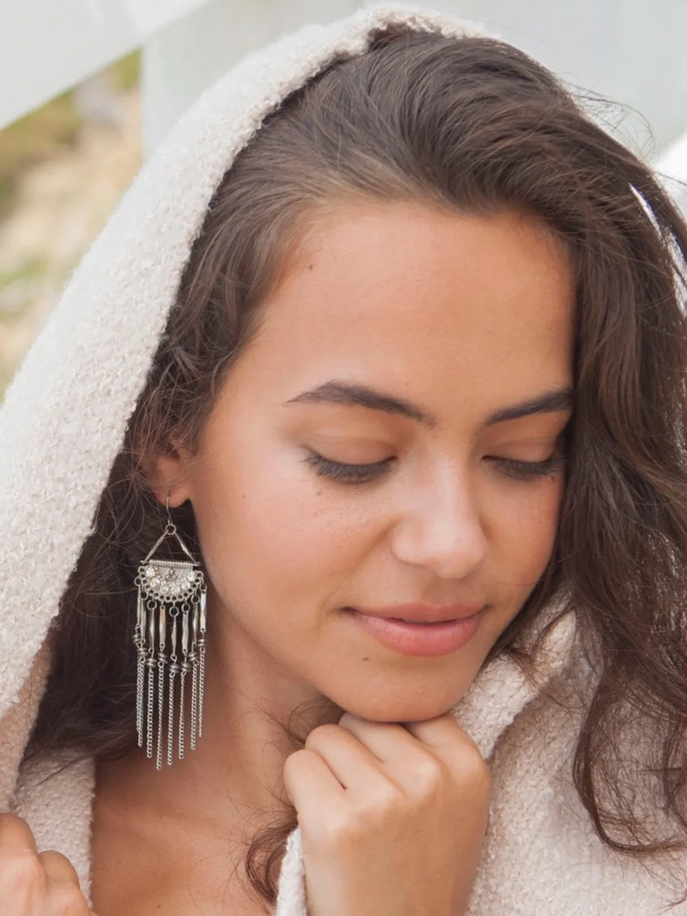 Boho Beaded Dangle Earrings 